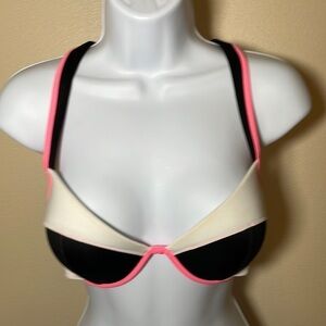 VICTORIA’SSECRET Zipper Up Racerback Bikini Top Size 34C